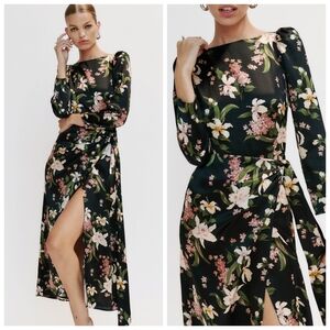 Reformation Cassis Silk Dress In Magnifica